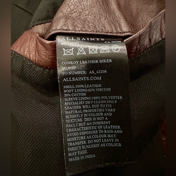 AllSaints Conroy Biker XS - Picture 6 of 7